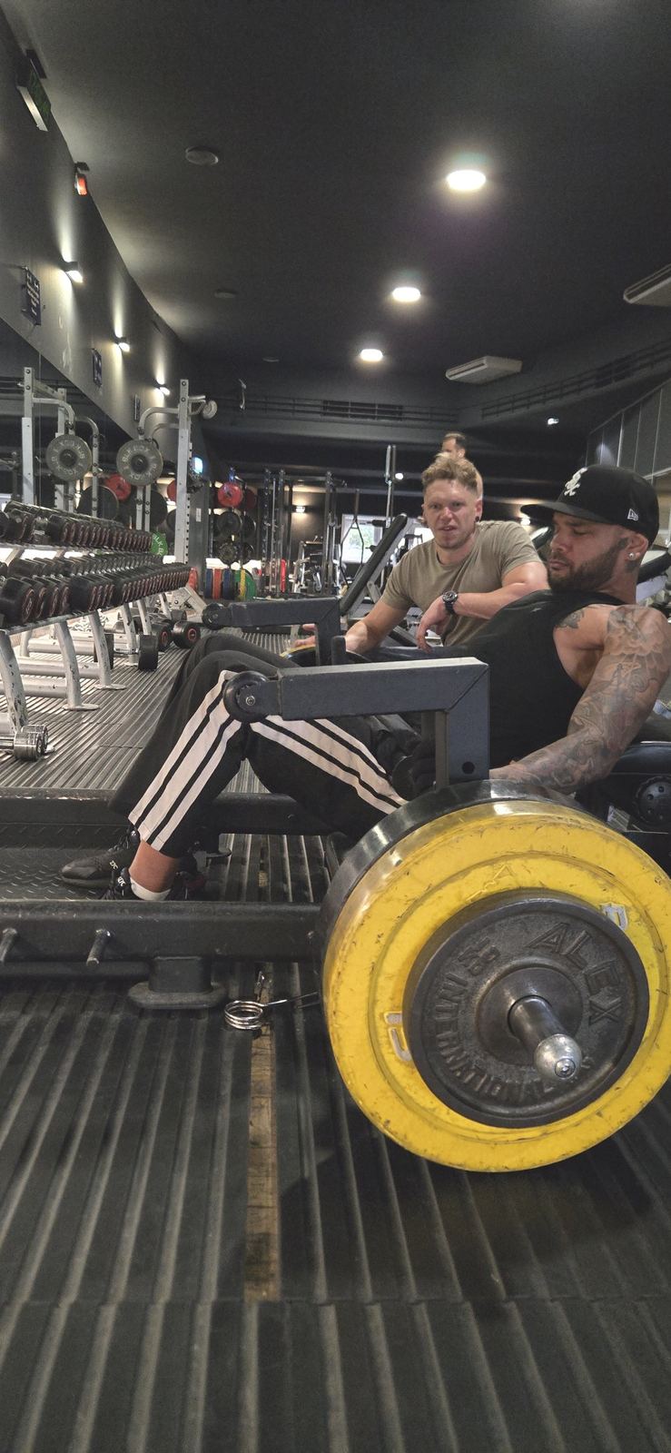 Matt coaching a client through a hip thrust